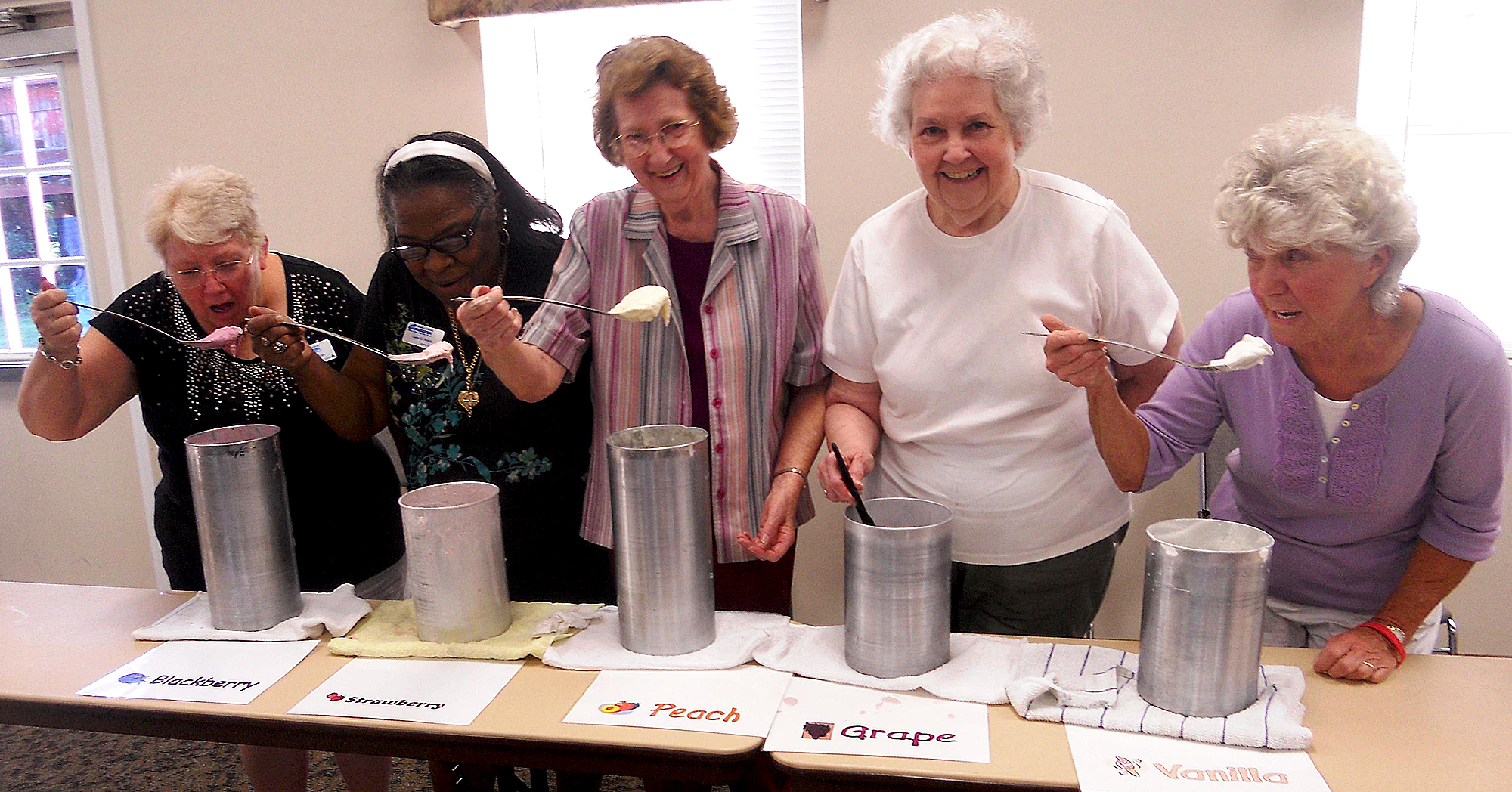 A photo of KEHA members tasting recipes.