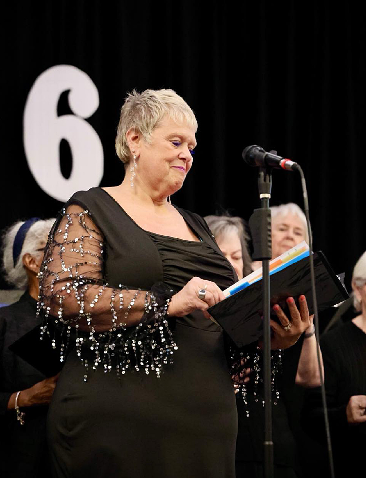 L.J. Harville of Pike County performs as a soloist in the song You’ve Got a Friend.