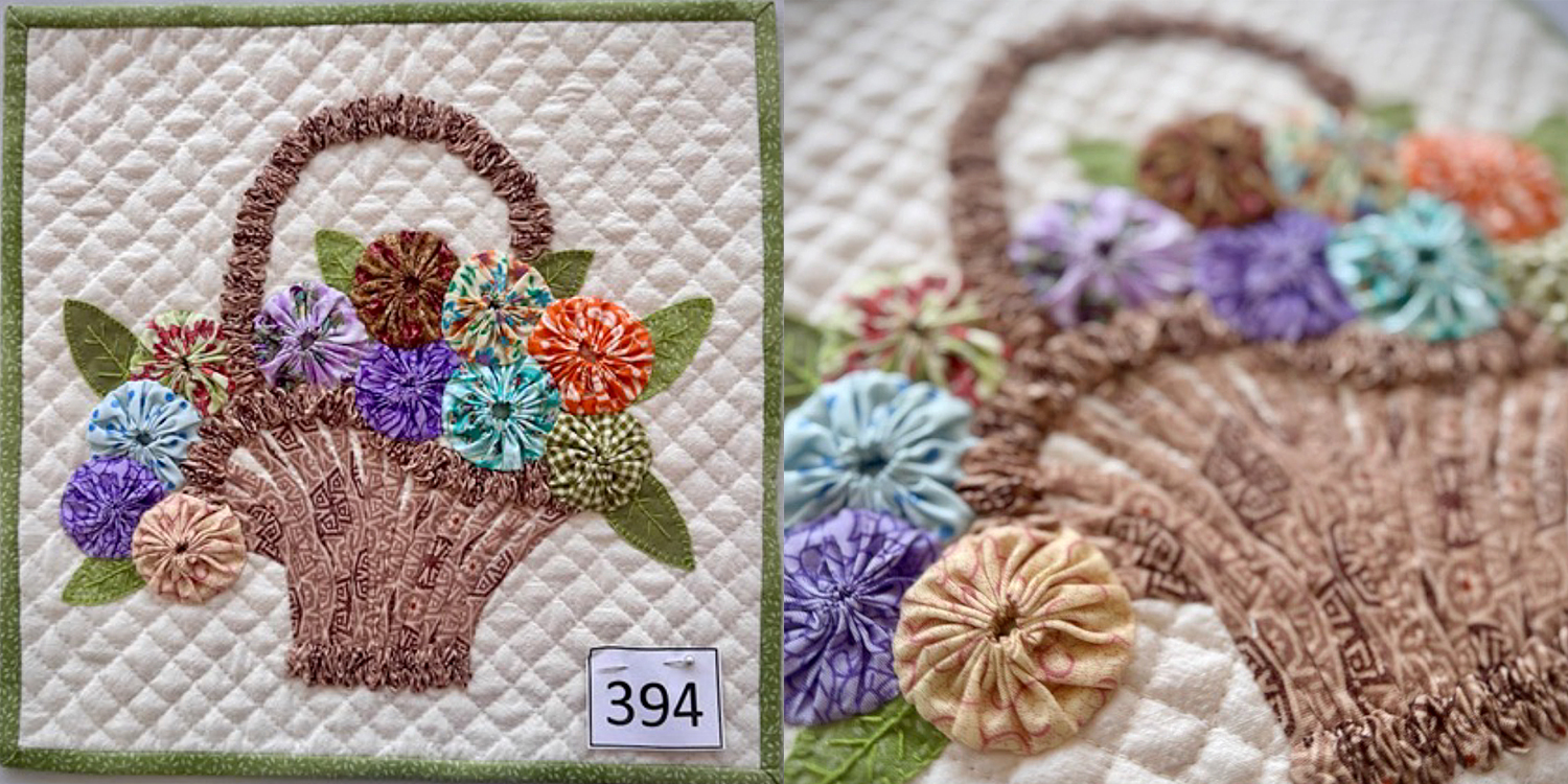 The Quilt Square Auction Viewer’s Choice was Flower Basket Applique created by Sharon Bledsoe of Adair County.